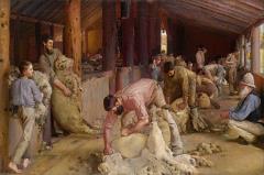 Tom Roberts - Shearing the rams