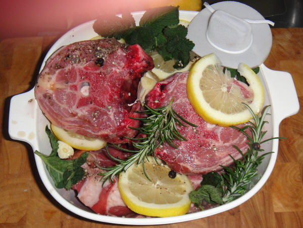 Lamb neck with herbs