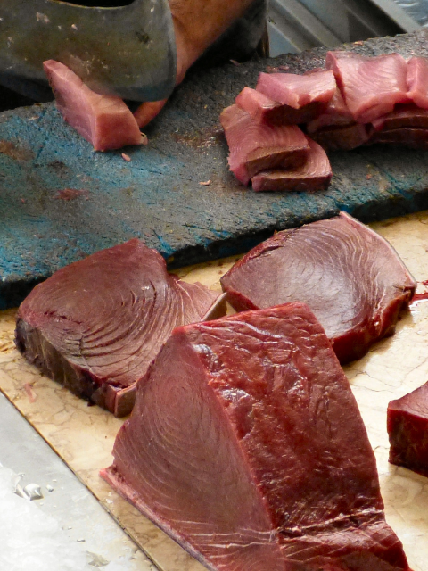 Cutting Tuna at Madeira Market