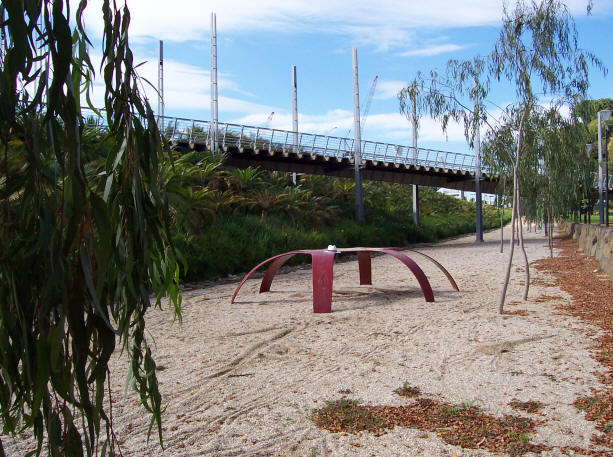 Crushed shell path at Birrarung Marr