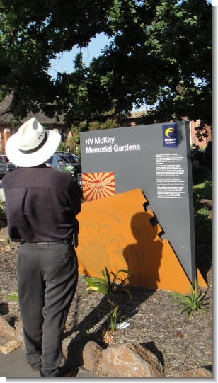 Sign at H V McKay Memorial Gardens