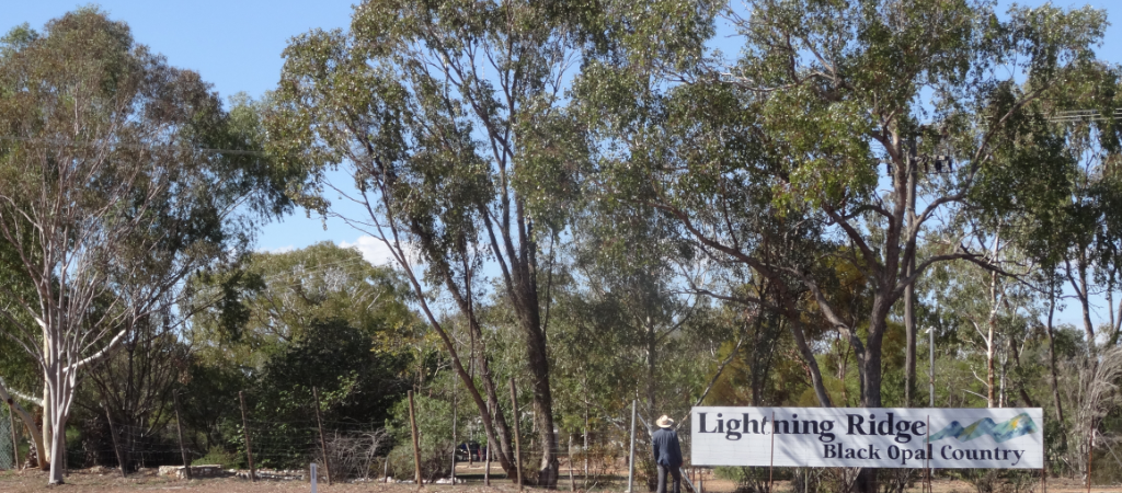 Sign at Lightning Ridge in Outback New South Wales, Australia