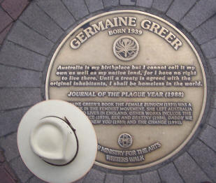 Germaine Greer - plaque
