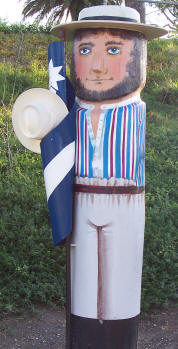 Carving of Peter Lalor at Geelong's Eastern Beach