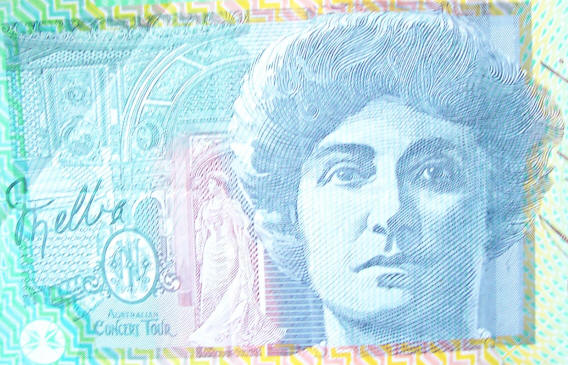 Melba on the $100 note