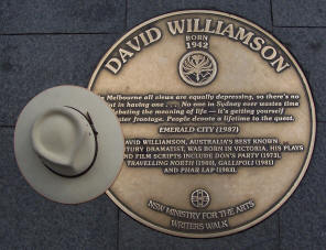 David Williamson - plaque